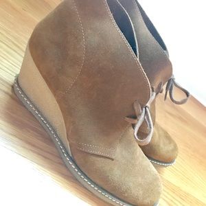 J.Crew Wedge Boot Suede